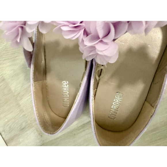 Gymboree Girls Floral Ballet Flats Lavender Fields flowers kids Purple sz 12 - Picture 5 of 7